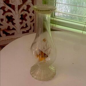 Decorative Avon Glass Vase with Fish Design